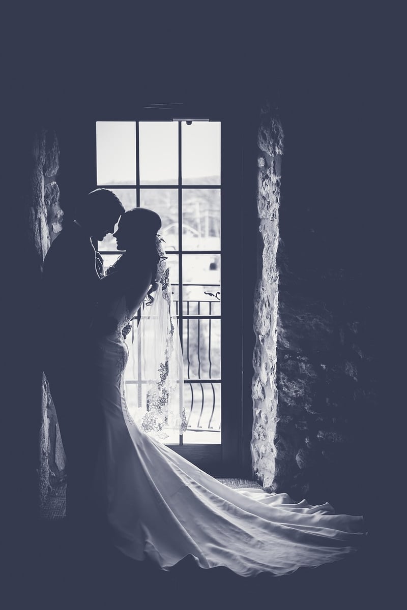 Bride in Celestial Wedding Dress